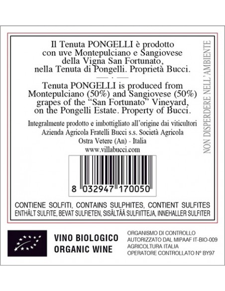 Pongelli Rosso Piceno 75 cl Villa Bucci