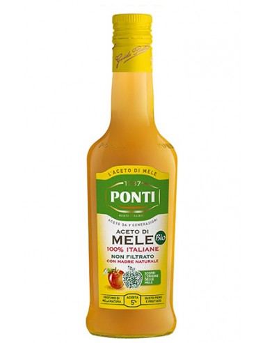 Vinaigre de cidre de pomme biologique non filtré 50 cl Ponti