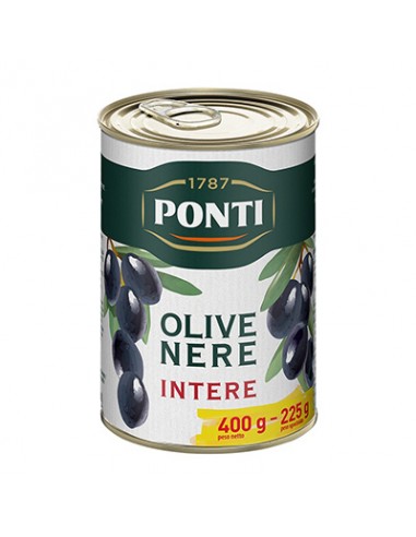 Ganze schwarze Oliven 400 gr Ponti