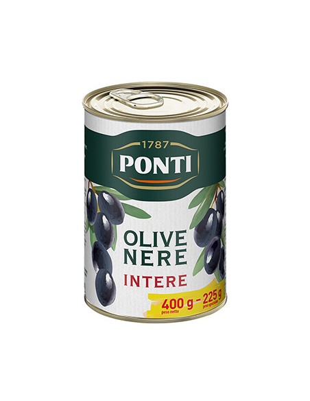 Aceitunas Negras Enteras 400 gr Ponti