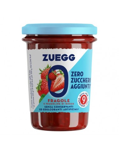 Erdbeeren und Erdbeeren ohne Zucker 220 gr Zuegg