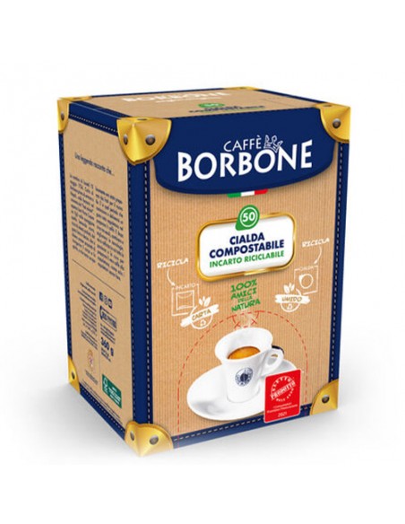 Coffee in Compostable Pods 50 pz Caffè Borbone