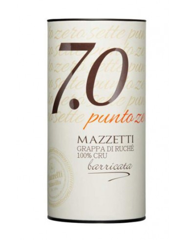 Grappa di Ruchè 7.0 Barricata Cylinder 70 cl Mazzetti