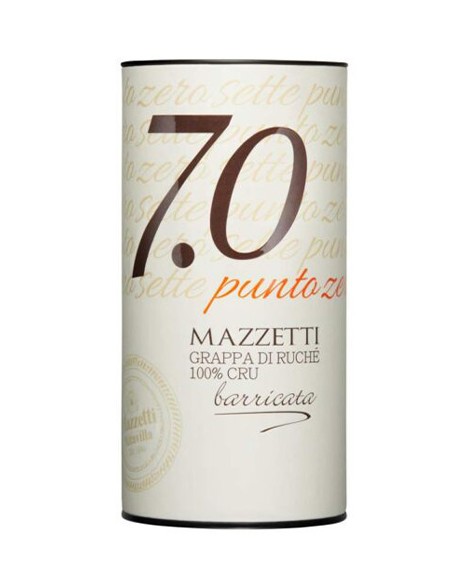 Grappa di Ruchè 7.0 Barricata Cylinder 70 cl Mazzetti