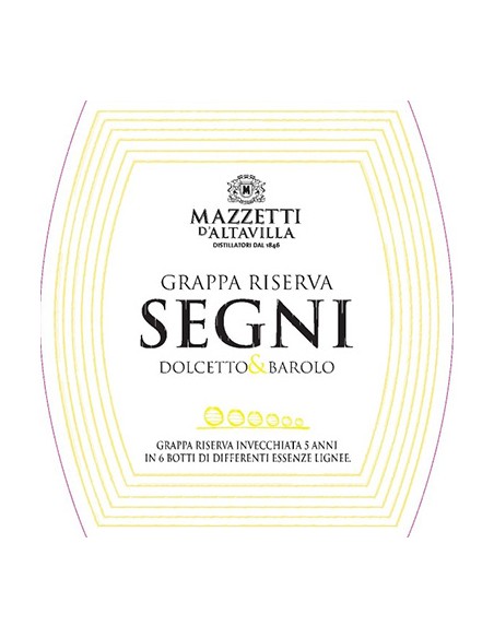 Segni Grappa di Tradizione Casete 70 cl Mazzetti