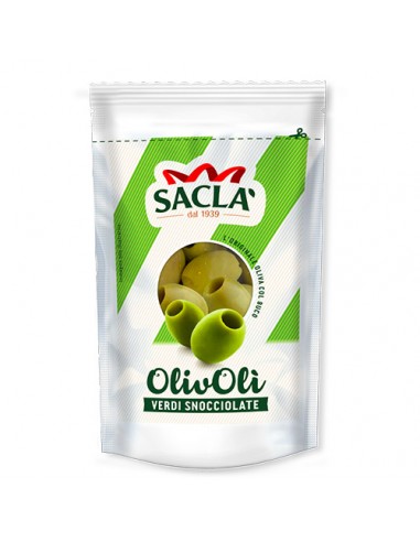 Olivoli Pitted Greens in Bag 185 gr Saclà