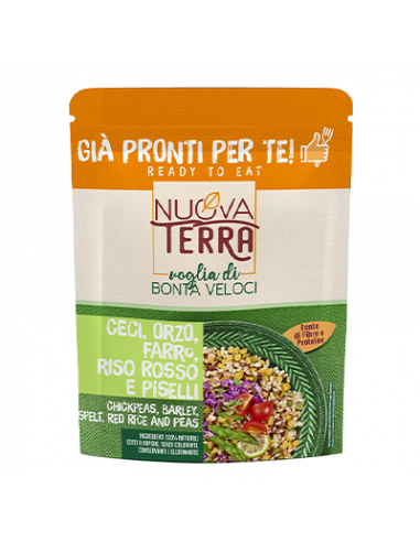 Chickpeas, Barley, Spelled, Red Rice and Peas 250 gr Nuova Terra