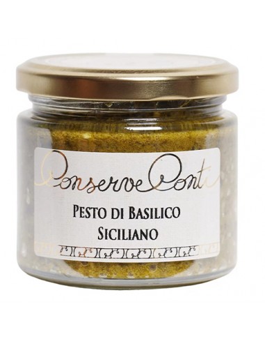 Pesto de basilic sicilien 190 gr Conserve Conti