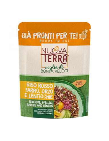 Red Rice, Spelled, Barley and Lentils 250 gr Nuova Terra