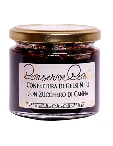 Confiture de Mûriers Noirs au Sucre de Canne 190 gr Conserve