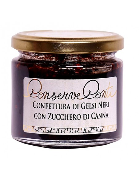 Black Mulberry Jam with Cane Sugar 190 gr Conserve Conti