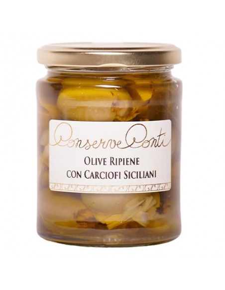 Aceitunas Rellenas Con Alcachofas Sicilianas 270 gr Conserve