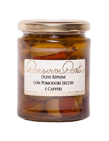 Aceitunas Rellenas con Tomates Secos y Alcaparras 270 gr