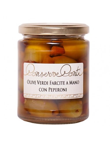 Olives vertes farcies au poivre 270 gr Conserve Conti