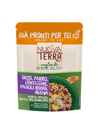 Barley, Spelled, Lentils, Red Beans and Oats 250 gr Nuova Terra