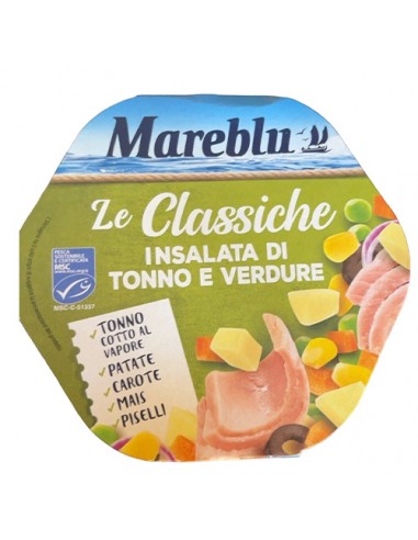 Der klassische Thunfisch-Gemüse-Salat 220 gr Mareblu