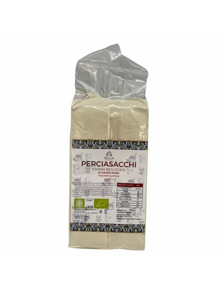 Organic durum wheat semolina flour Perciasacchi Racilia