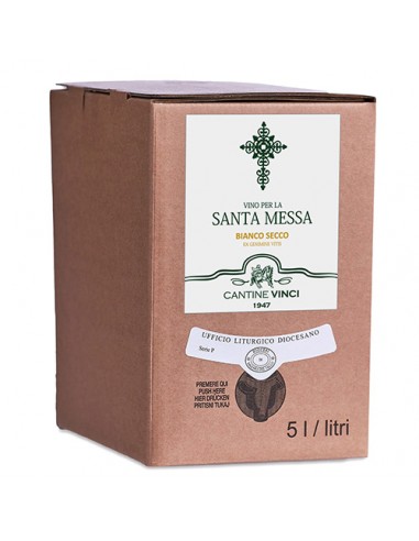 Vino Bianco Secco Santa Messa Box 5 lt Cantine Vinci