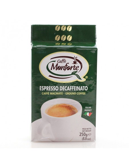 Decaffeinated Ground Espresso 250 gr Caffè Monforte