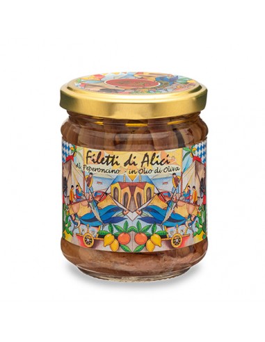 Filetti di Alici al Peperoncino 200 gr F.Mattina e C