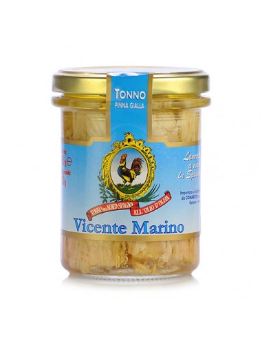 Yellowfin tuna in glass jar with olive oil 195 gr Vicente Marino