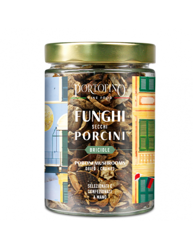 Funghi Porcini Secchi Briciole 70 gr vaso vetro Portofino