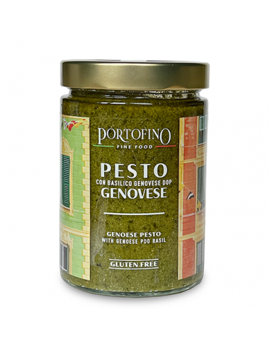 Genoese Pesto 500 gr glass vase Portofino