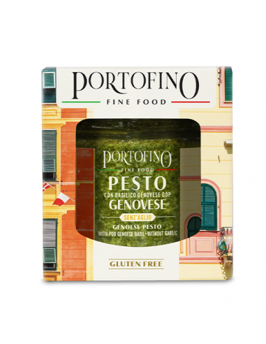 Genueser Pesto ohne Knoblauch Glasvase mit Etui 100 gr Portofino