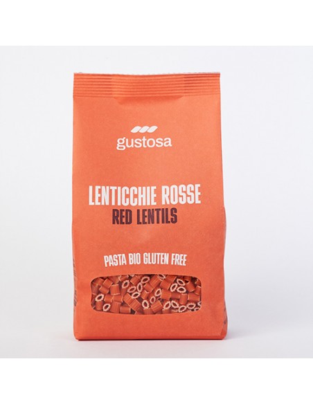 Tubettini 100% Lenticchia Rossa 340 gr Pasta Gustosa