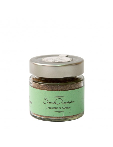 Aroma Powder of Sicilian Capers jar 40 gr Sapori di Regalpetra