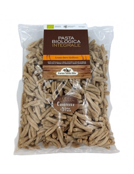 Casarecce Organic wholemeal durum wheat semolina pasta 500 gr