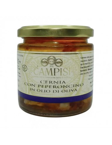 Cernia con Peperoncino in Olio di Oliva 220 gr Campisi