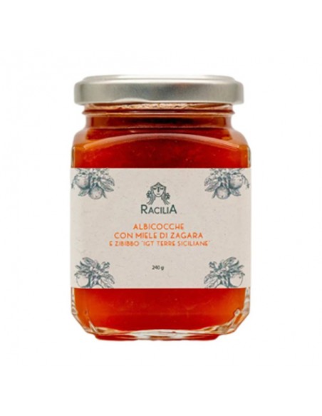 Apricot jam with orange blossom honey and Zibibbo IGT Terre