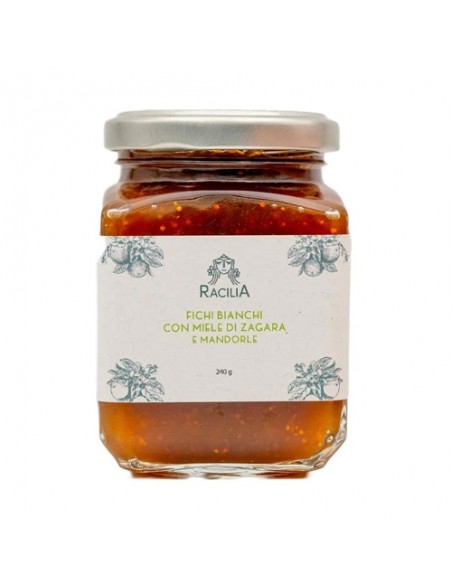 White fig jam with orange blossom honey and almonds Racilia