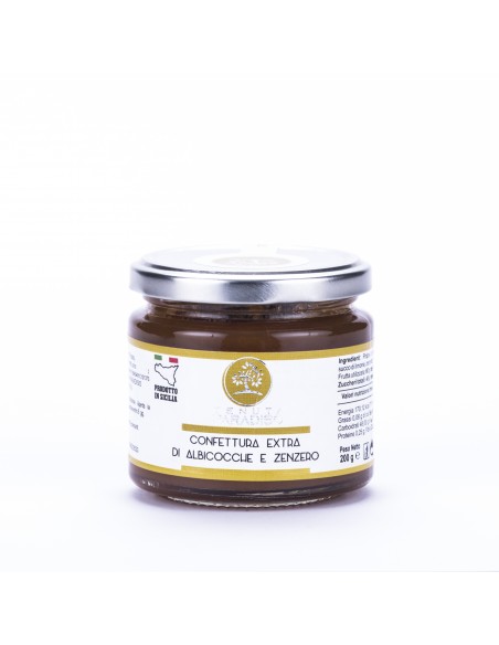 Confiture extra d'abricots et gingembre 200g Tenuta Paradiso