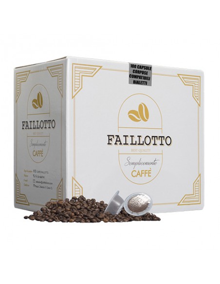 Full-bodied Compatible BIALETTI Pack of 100 pcs Faillotto