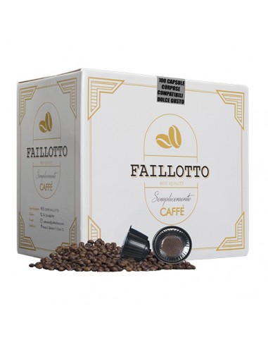 Full-bodied DOLCE GUSTO compatible Pack of 100 pcs Faillotto