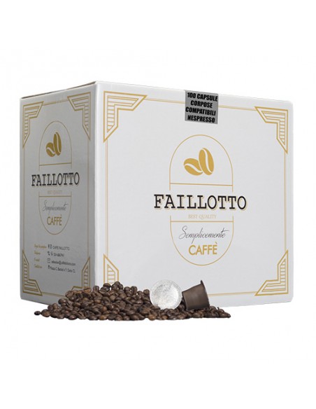 Full-bodied NESPRESSO compatible Pack of 100 pcs Faillotto