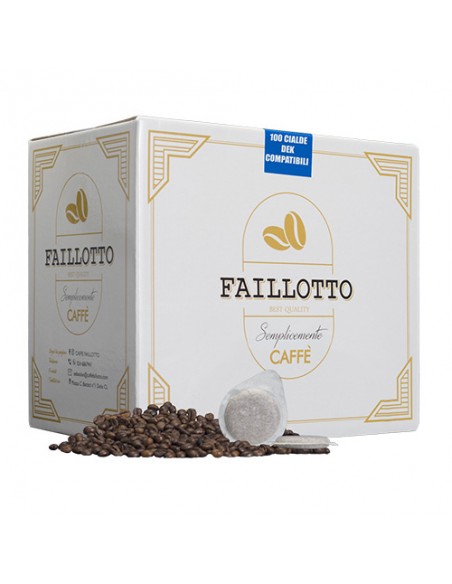 Decaffeinated PODS 44 mm ESE Pack of 100 pcs Faillotto