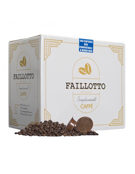 Decaffeinated Compatible A MODO MIO Pack of 100 pcs Faillotto