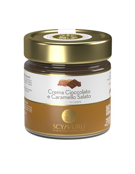 Duo Crema al Cioccolato e Caramello Salato 200 gr Scyavuru