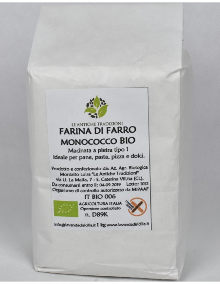 Farina di Farro Monococco Bio 1 kg Le Antiche Tradizioni