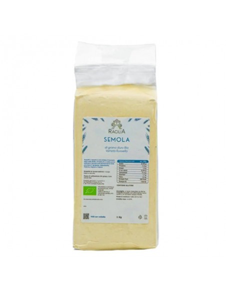 Organic Russello durum wheat semolina flour Racilia