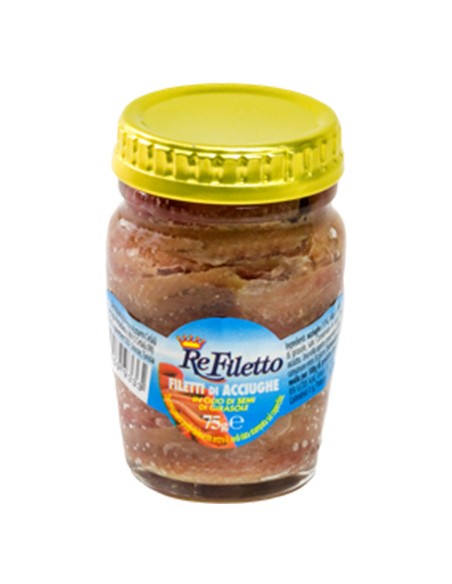 Anchovy fillets in seed oil 75 g Pesce Azzurro