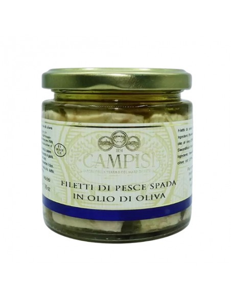 Swordfish fillets in olive oil 220 gr Campisi