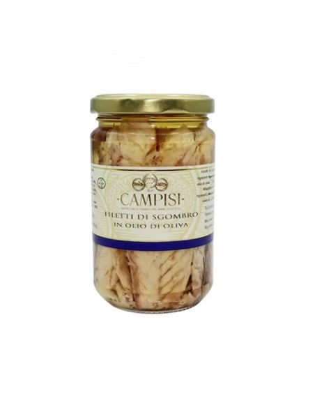 Filetes de caballa en aceite de oliva 300 gr Campisi