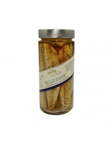 Mackerel fillets in olive oil 600 gr Campisi