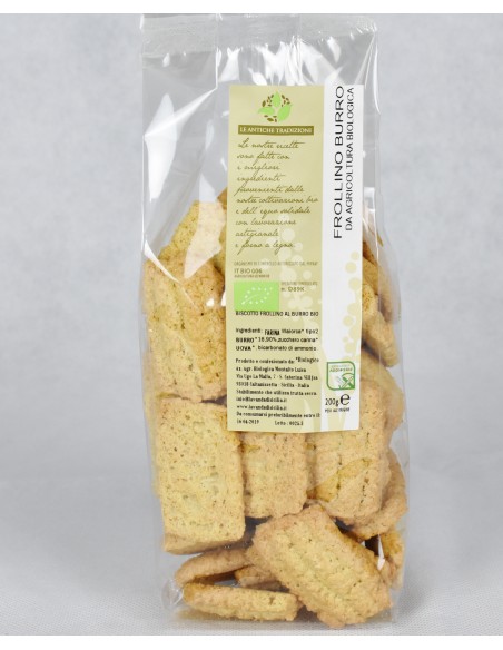 Organic Butter Shortbread 200 gr Le Antiche Tradizioni