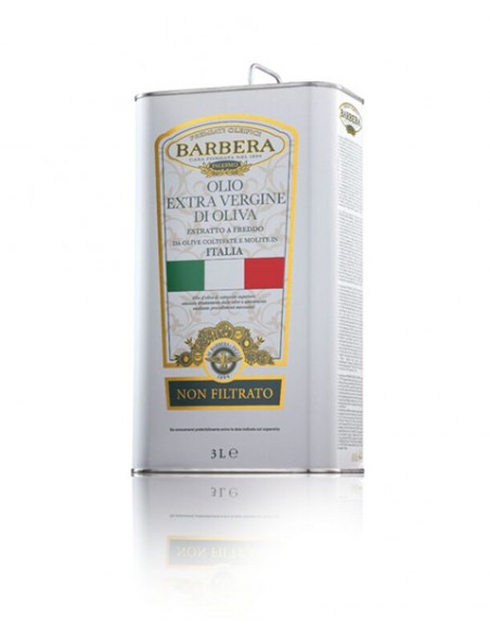 Huile d'Olive Extra Vierge Non Filtrée 100% Italienne 3 litres