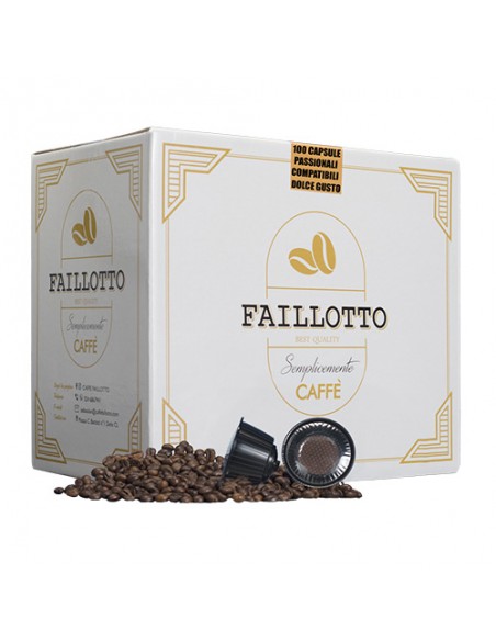 Passionné Compatible DOLCE GUSTO Pack de 100 pcs Faillotto